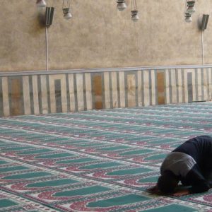 Muslim Man Praying Mosque